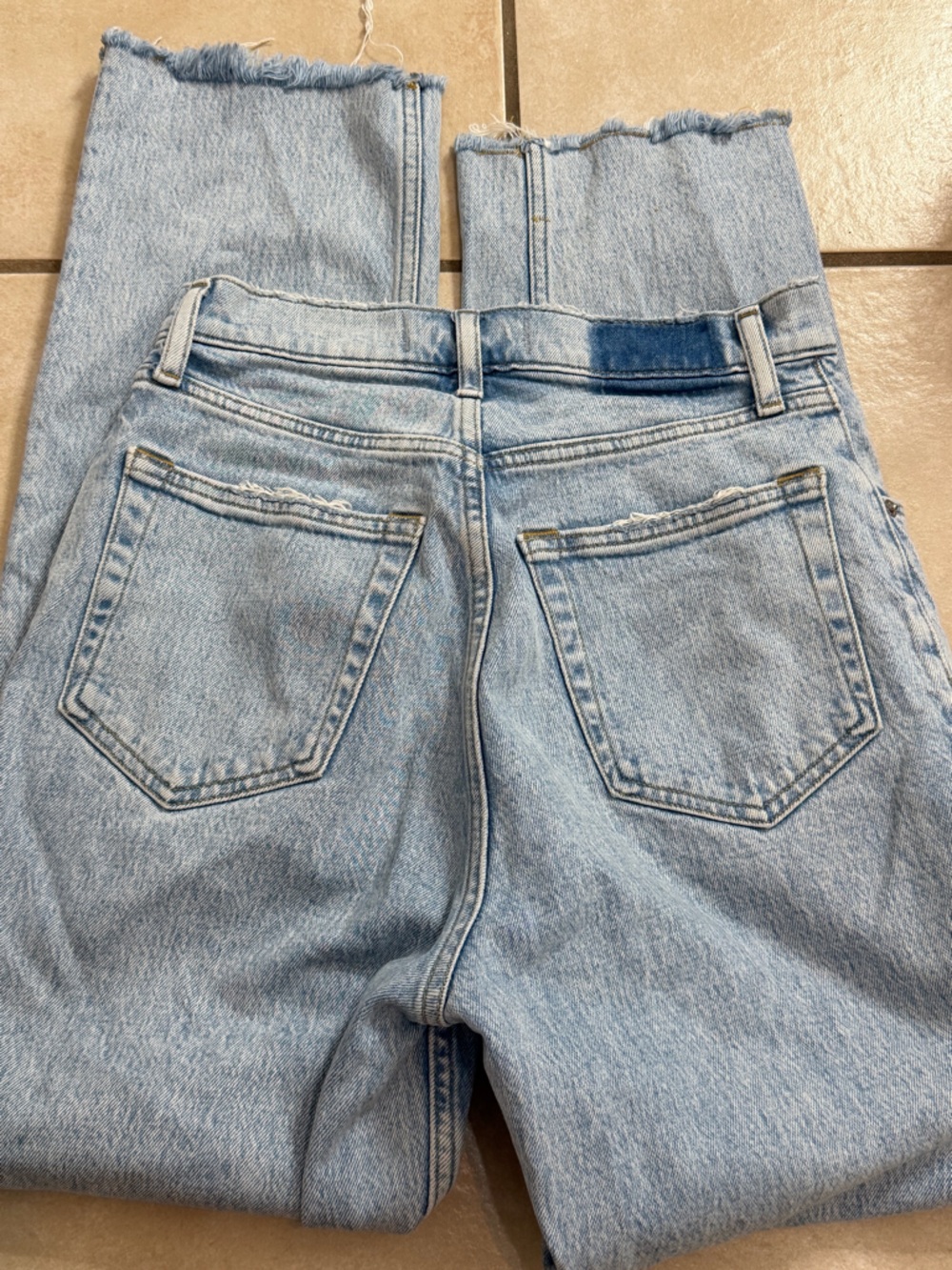 Abercrombie and Fitch Ultra High Rise Criss Cross Waist Jeans - Picture 2 of 3
